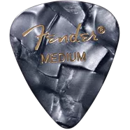Fender 351 Shape Premium Picks, 12 Pack, Black Moto, Medium Made in the USA 1980351843