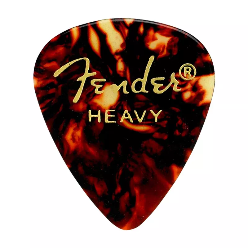Fender Classic Celluloid Tortoise Shell 351 Shape Picks – Heavy, 12 Pk