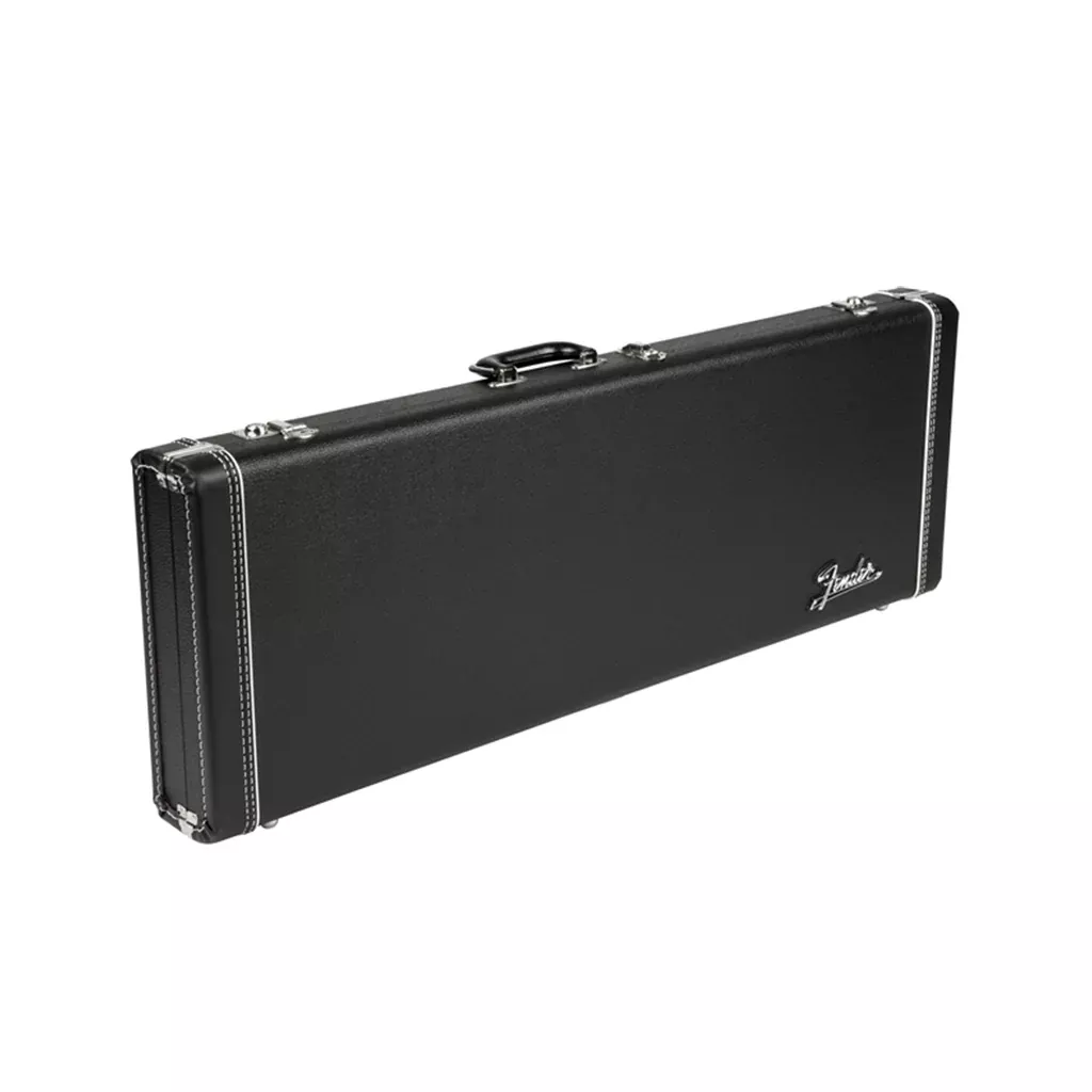 Fender Deluxe Strat/Tele Guitar Case, Black w/ Orange Plush Interior