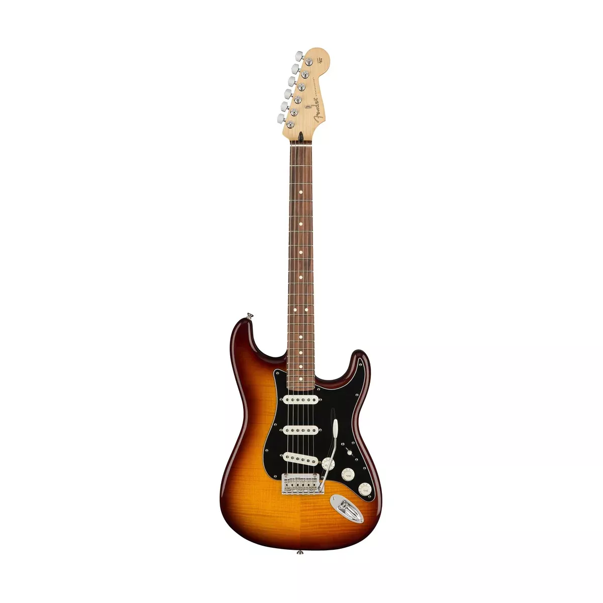 Fender Player Plus Top Stratocaster Electric Guitar, Pau Ferro FB, Tobacco Sunburst