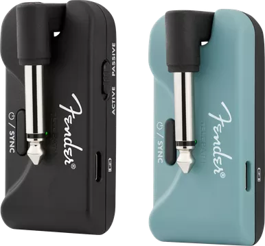 Fender Telepath Guitar and Bass Wireless System, Mystic Ice Blue and Black