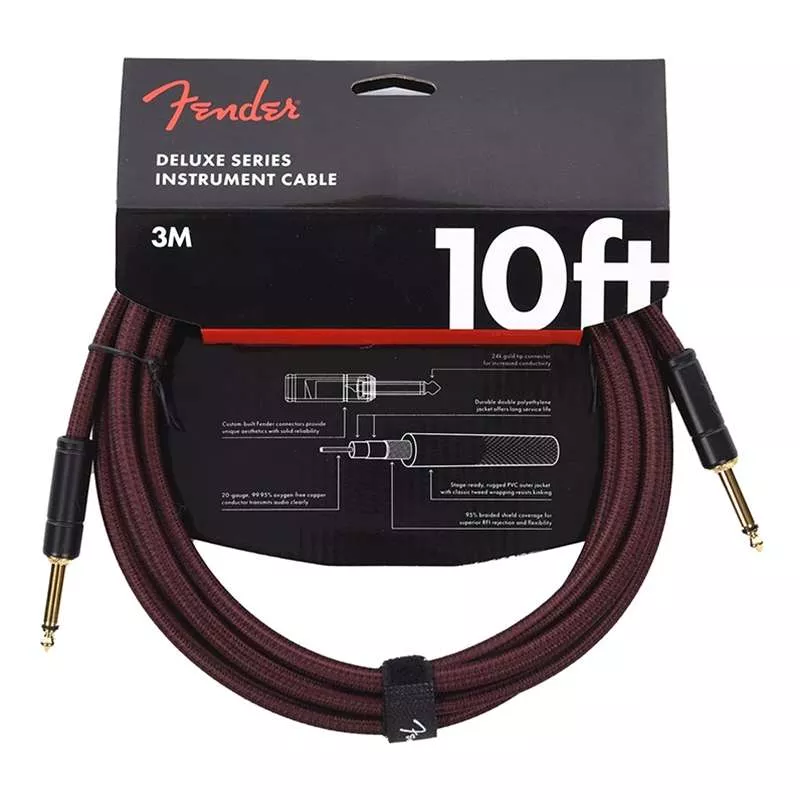 Fender Tweed 10ft Cable – Oxblood