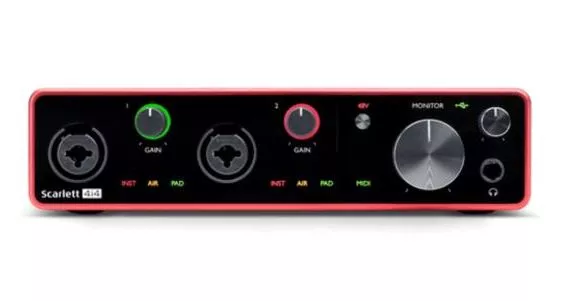 Focusrite Scarlett 4i4, Interfaz de Audio USB