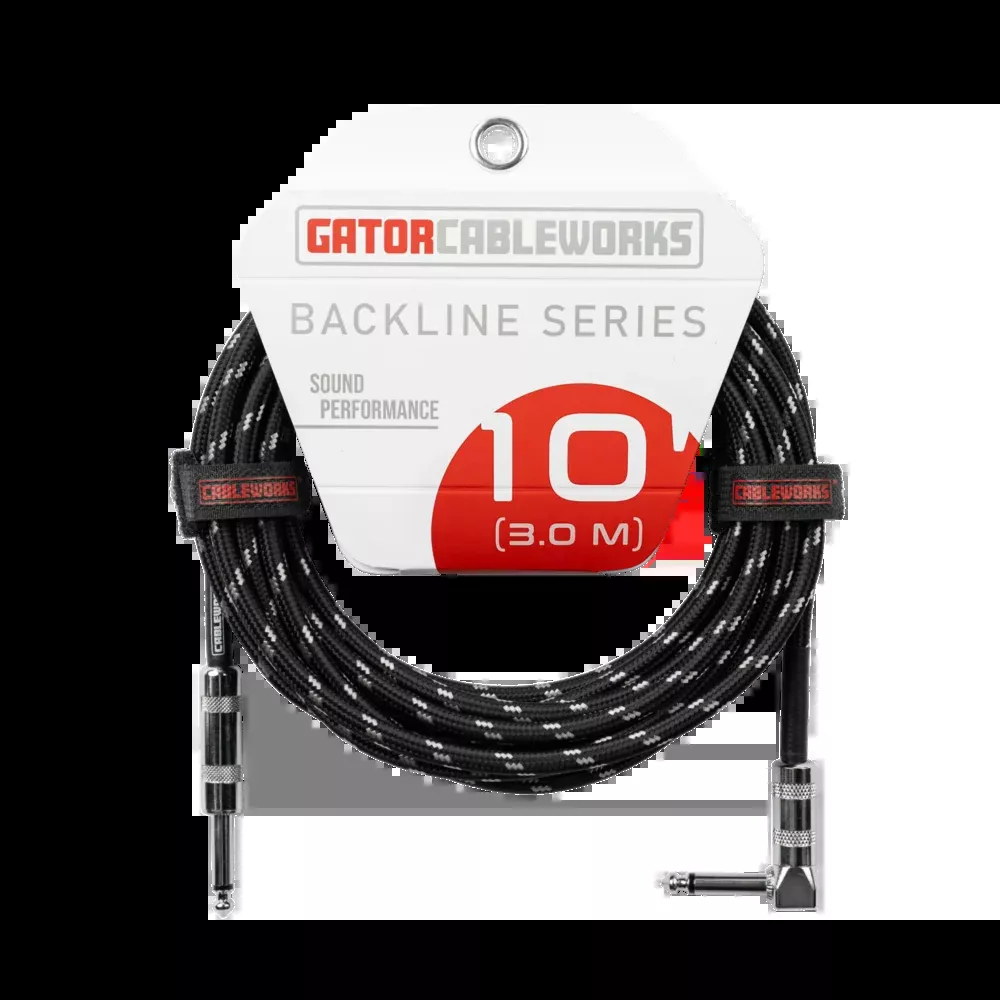 Gator Cableworks Backline Series Braided Instrument Cable Black/Gray
