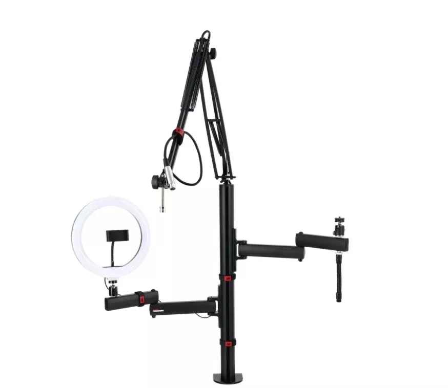 Gator Frameworks ID Series Creator Tree Modular Content Creation Stand with Light, Microphone, and Camera Attachments