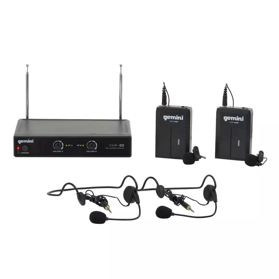 Gemini Sound UHF-02HL — 2-channel wireless headset microphone system UHF