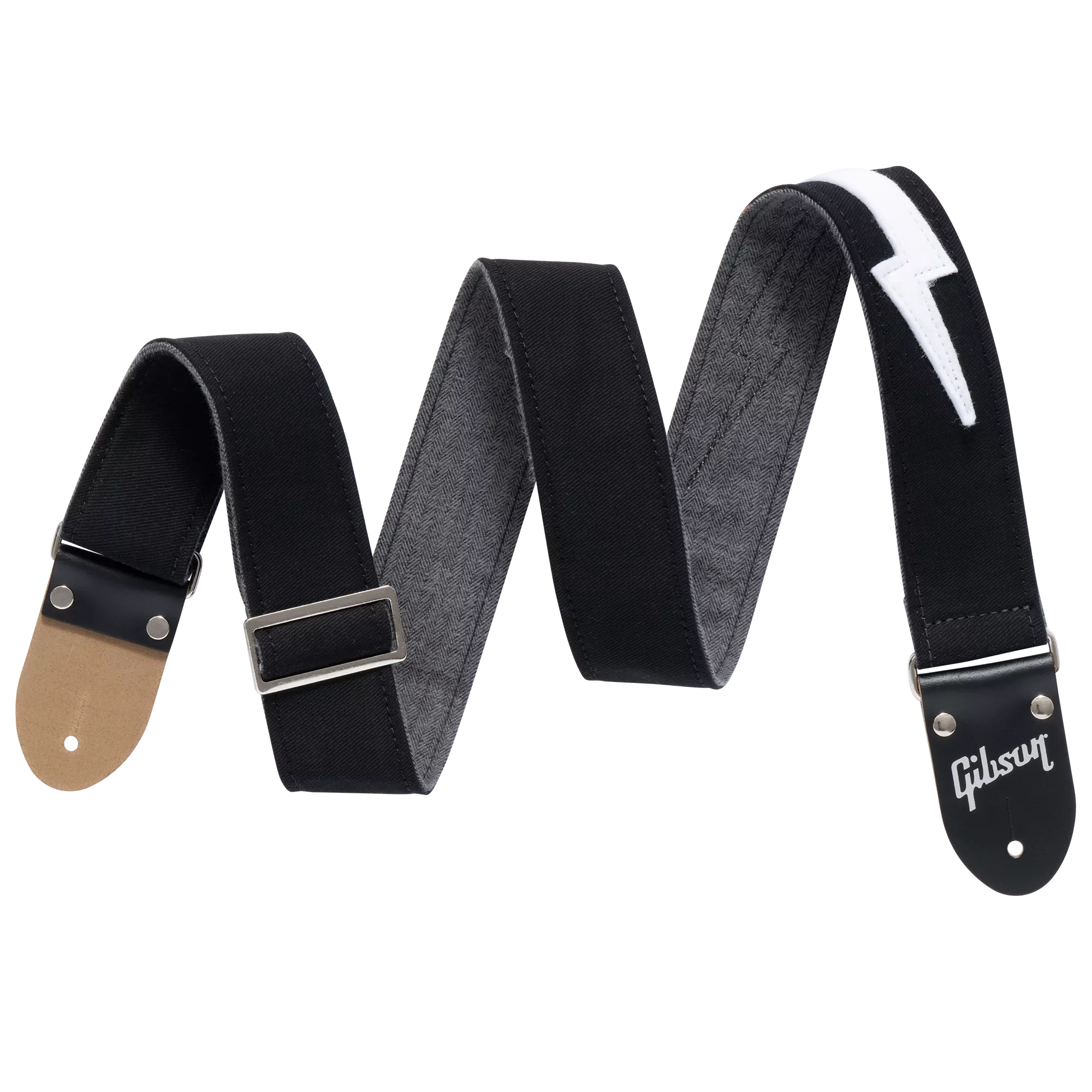 GIBSON THE VINTAGE BOLT GUITAR STRAP - ASVBLT-BLK