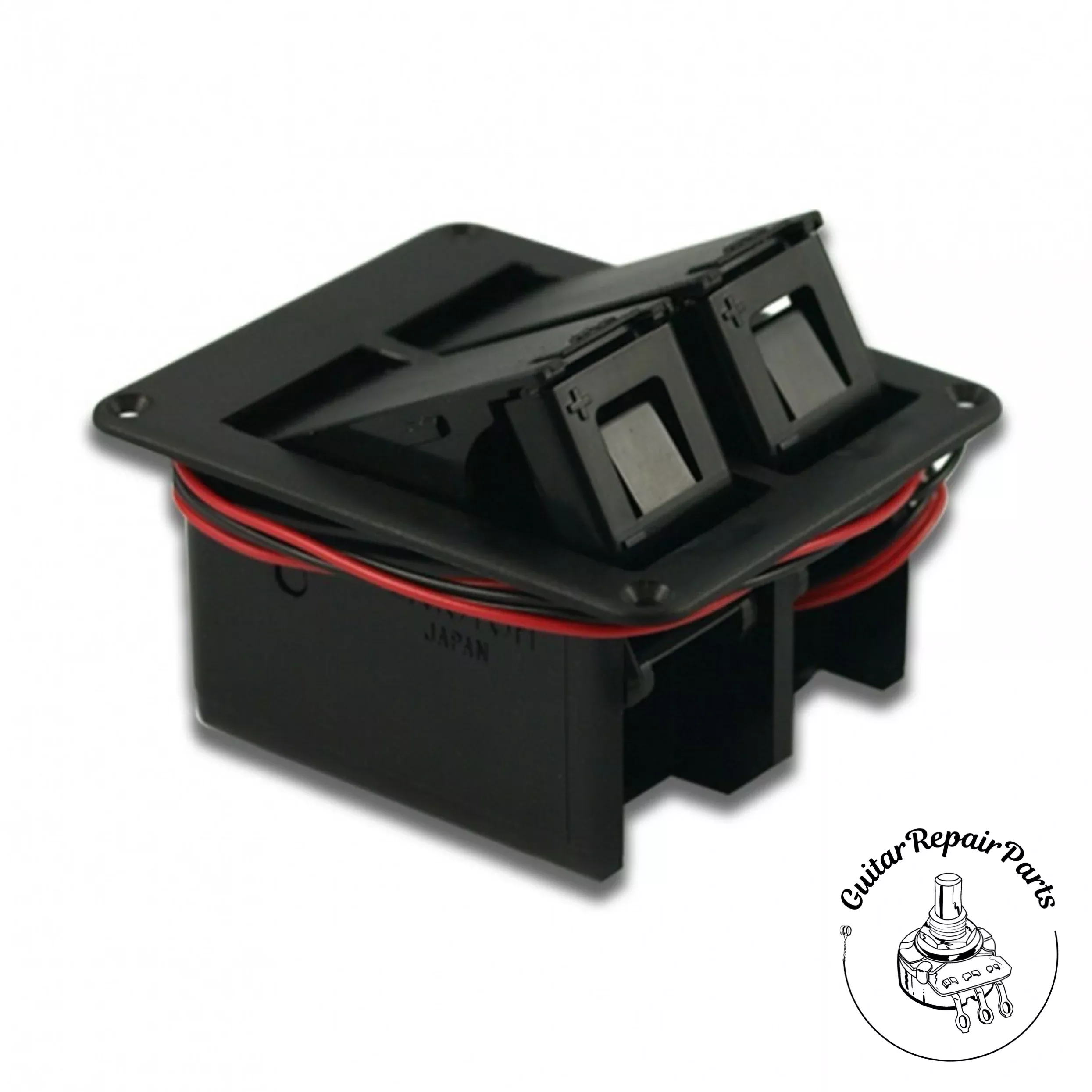 Gotoh Double 9-Volt (18-volt) Battery Compartment, Top Mount- Black