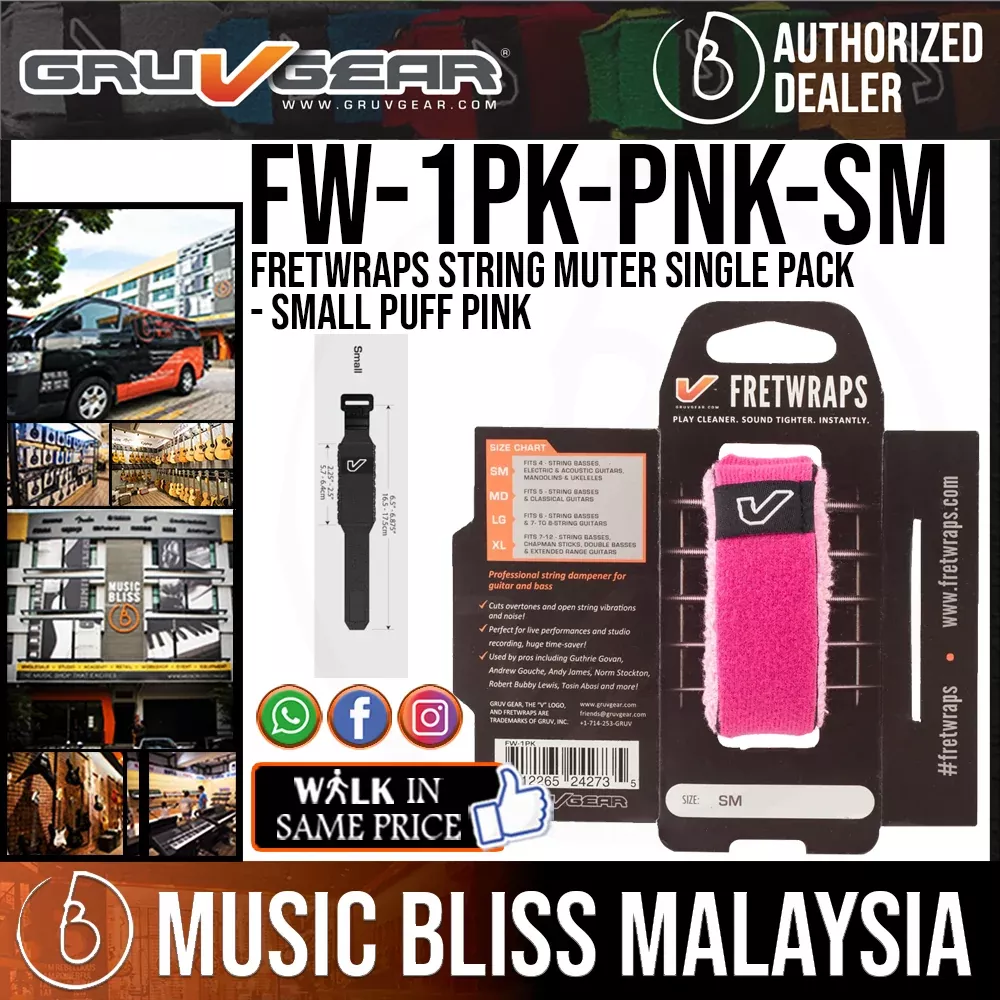 Gruv Gear FretWraps HD 'Puff' String Muter 1-Pack Pink - Small