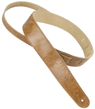 Henry HellerHCAP25-TAN 2.5 inch Guitar Strap luxe soft Capri leather with adjustable feed through
