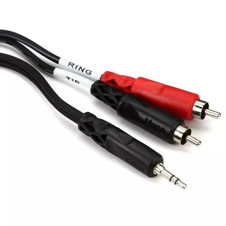 HOSA CMR-210 Stereo Breakout, 3.5 mm TRS to Dual RCA, 10 ft