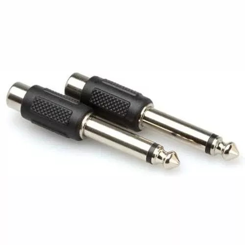 HOSA GPR-101 Adaptors, RCA to 1/4 in TS, 2 pc