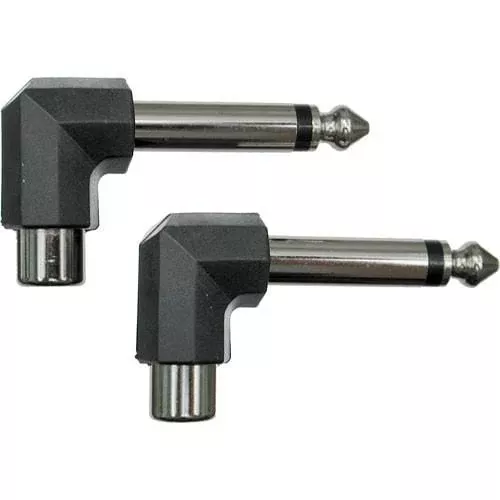 HOSA GPR-123 Right Angle RCA to Male TS 1/4″ Adapters, 2-Pack