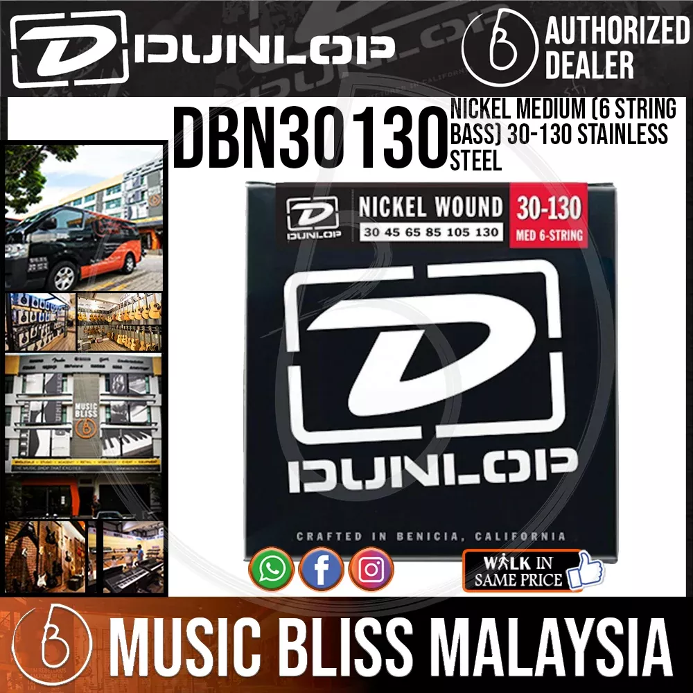 Jim Dunlop DBN30130 Nickel Wound Bass String 030-130 – 6-String