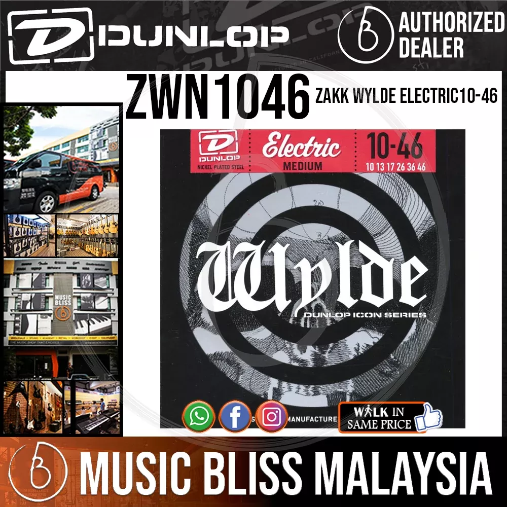 Jim Dunlop Zakk Wylde Nickel Wound Electric Guitar String – Medium 010-046