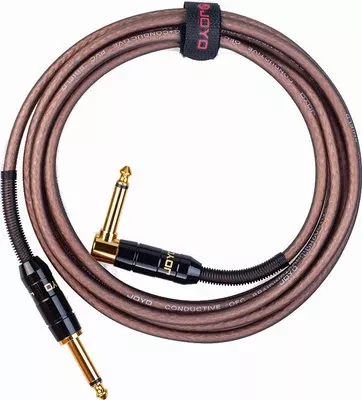 Joyo CM-22 Hi End Instrument Cable 6M Straight-to-Right Angle – Brown