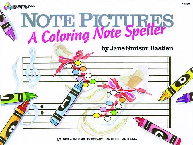 Kjos WP250 Bastien Note Pictures: A Coloring Note Speller