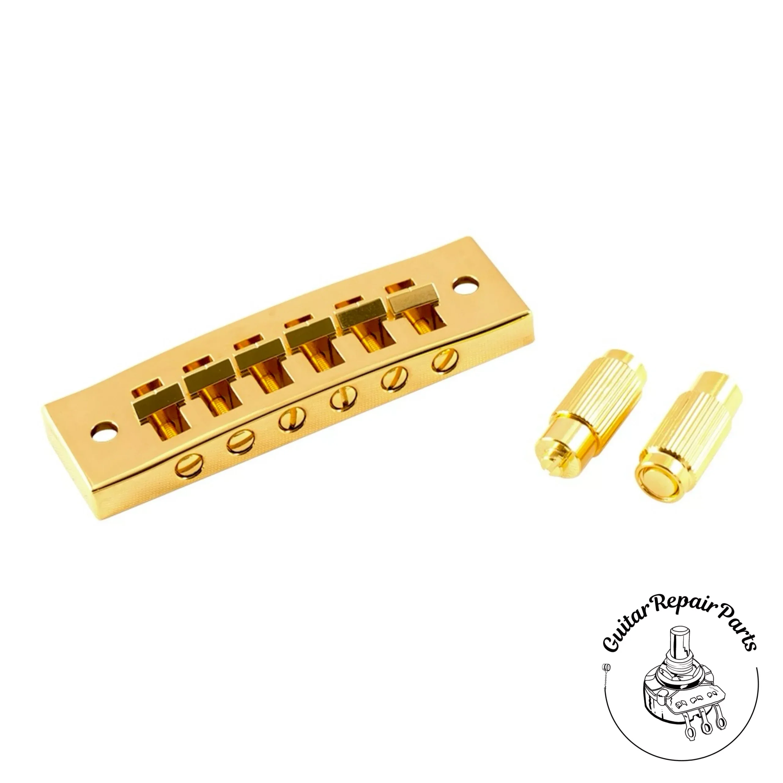 Kluson KHBSG Harmonica Tuneomatic Bridge w. Studs and Inserts – Gold