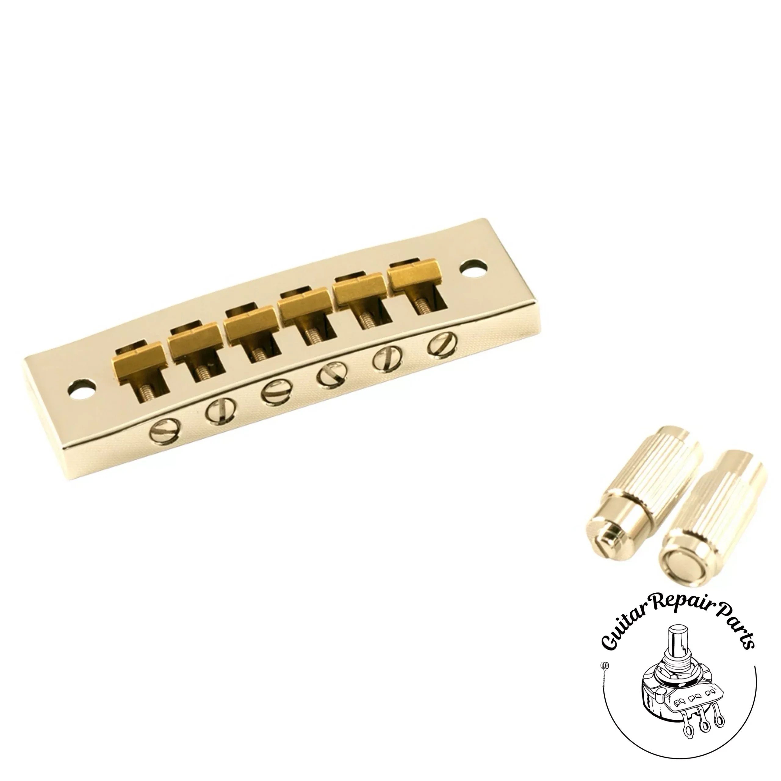 Kluson KHBSN Harmonica Tuneomatic Bridge w. Studs and Inserts – Nickel