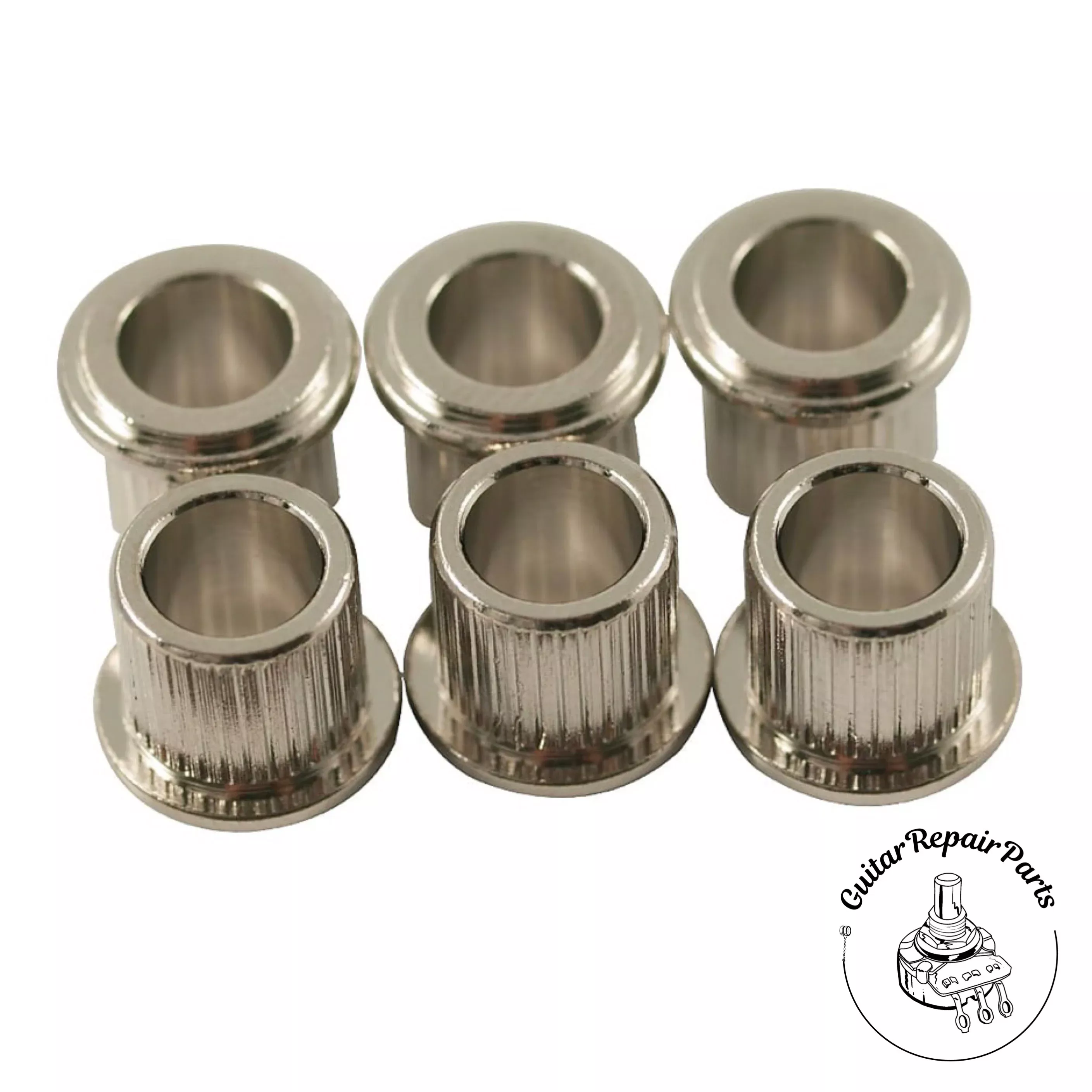 Kluson Press-In Tuning Machine Bushings, 6mm Post - Nickel