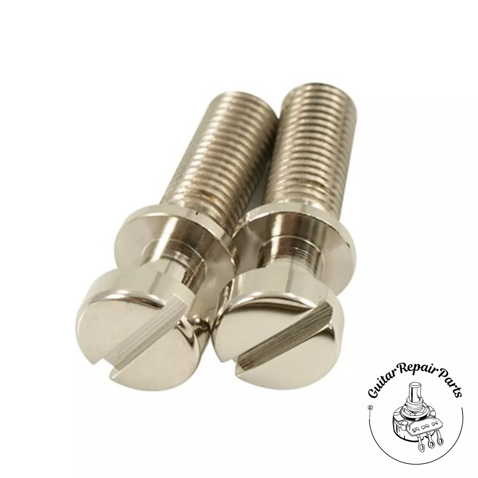 Kluson Stop Tailpiece Post Stud Set, Steel, Metric M8 Thread – Nickel