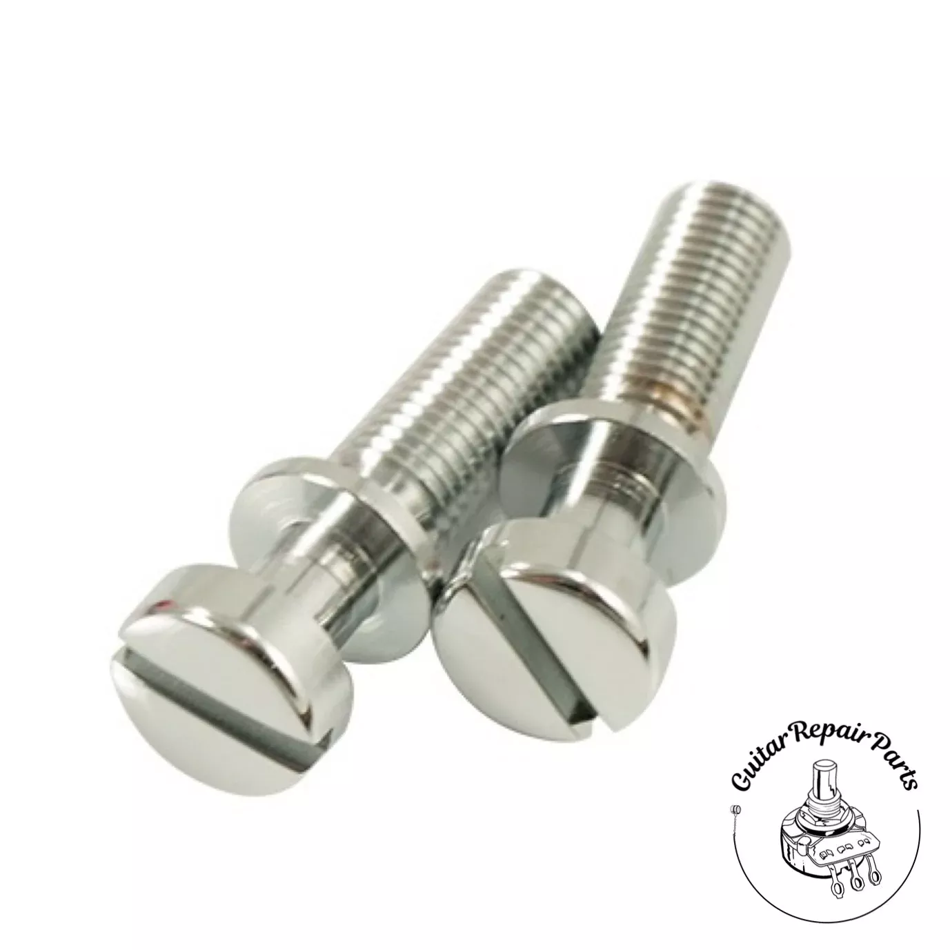 Kluson Stop Tailpiece Post Stud Set, Steel, US 5/16-24 Thread – Chrome
