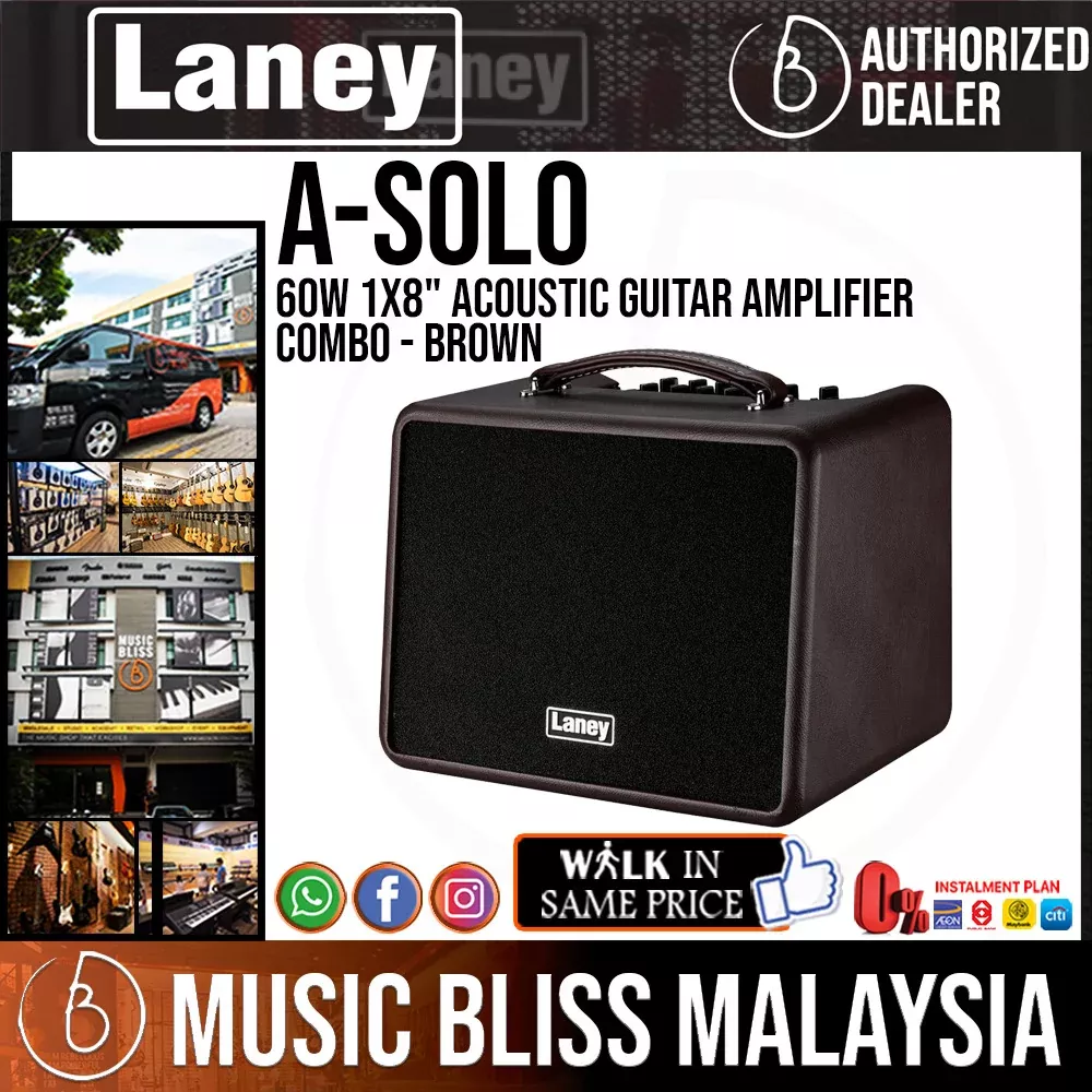 Laney A-SOLO 60-watt 1×8″ Acoustic Guitar Amplifier