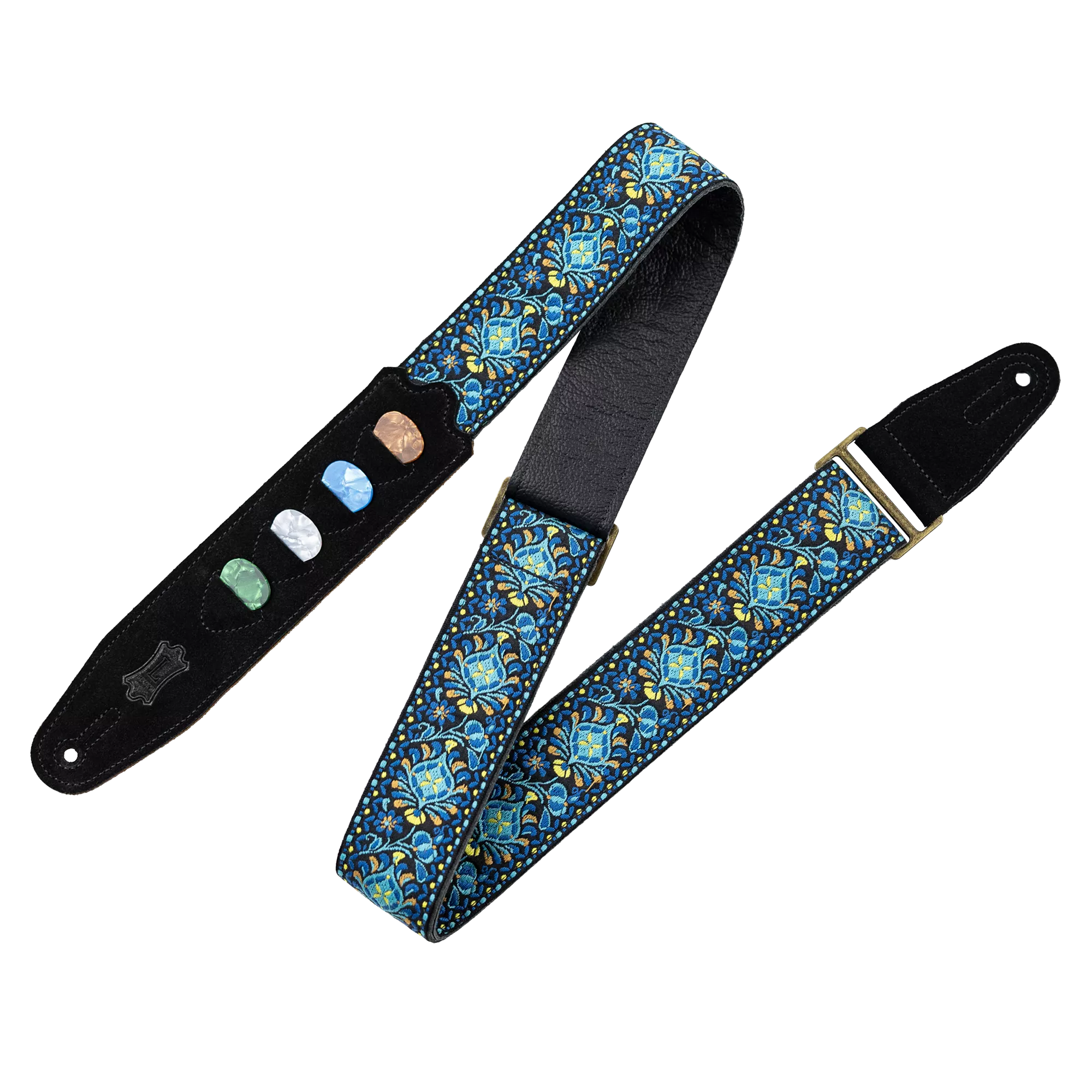 Levy’s ’60s Hootenanny Guitar Strap – Blue Weave