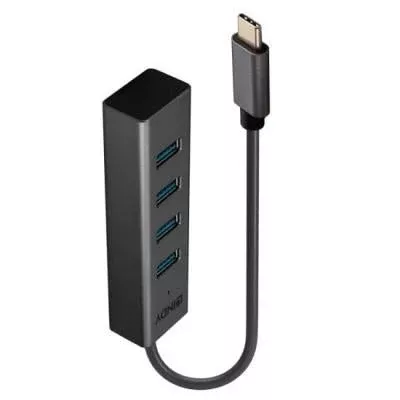 Lindy 43325 – 4 Port USB 3.2 Type C Hub for High-Speed Connectivity