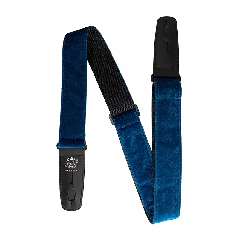 Lock-It Crushed Velvet 2in Locking Strap – Blue
