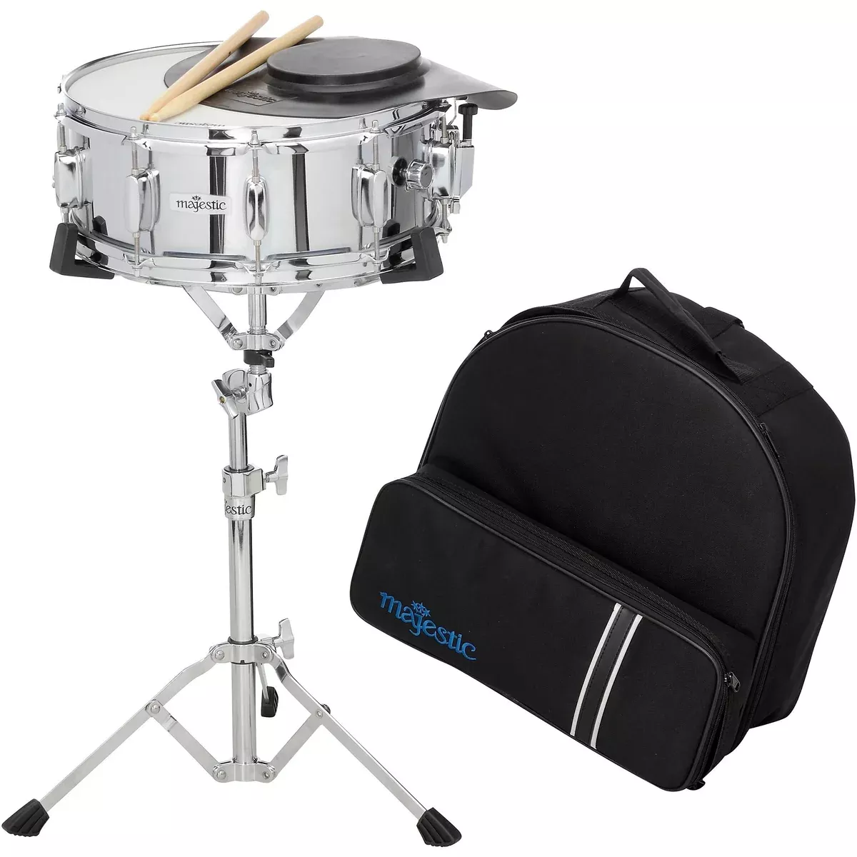 Majestic Deluxe Snare Drum Kit With Backpack, Practice Pad, and Sticks