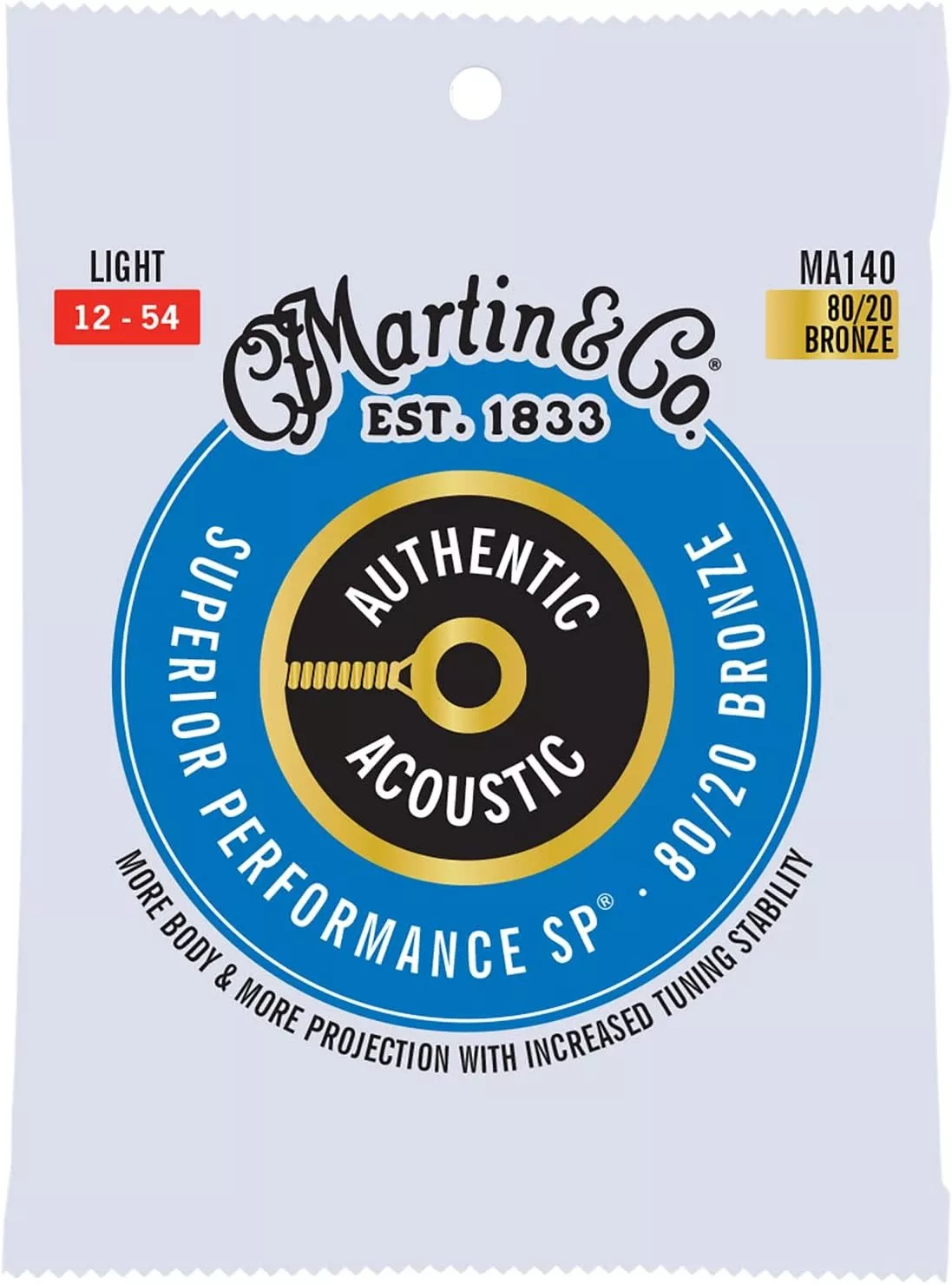 Martin MA140 80/20 Bronze Acoustic Light Gauge