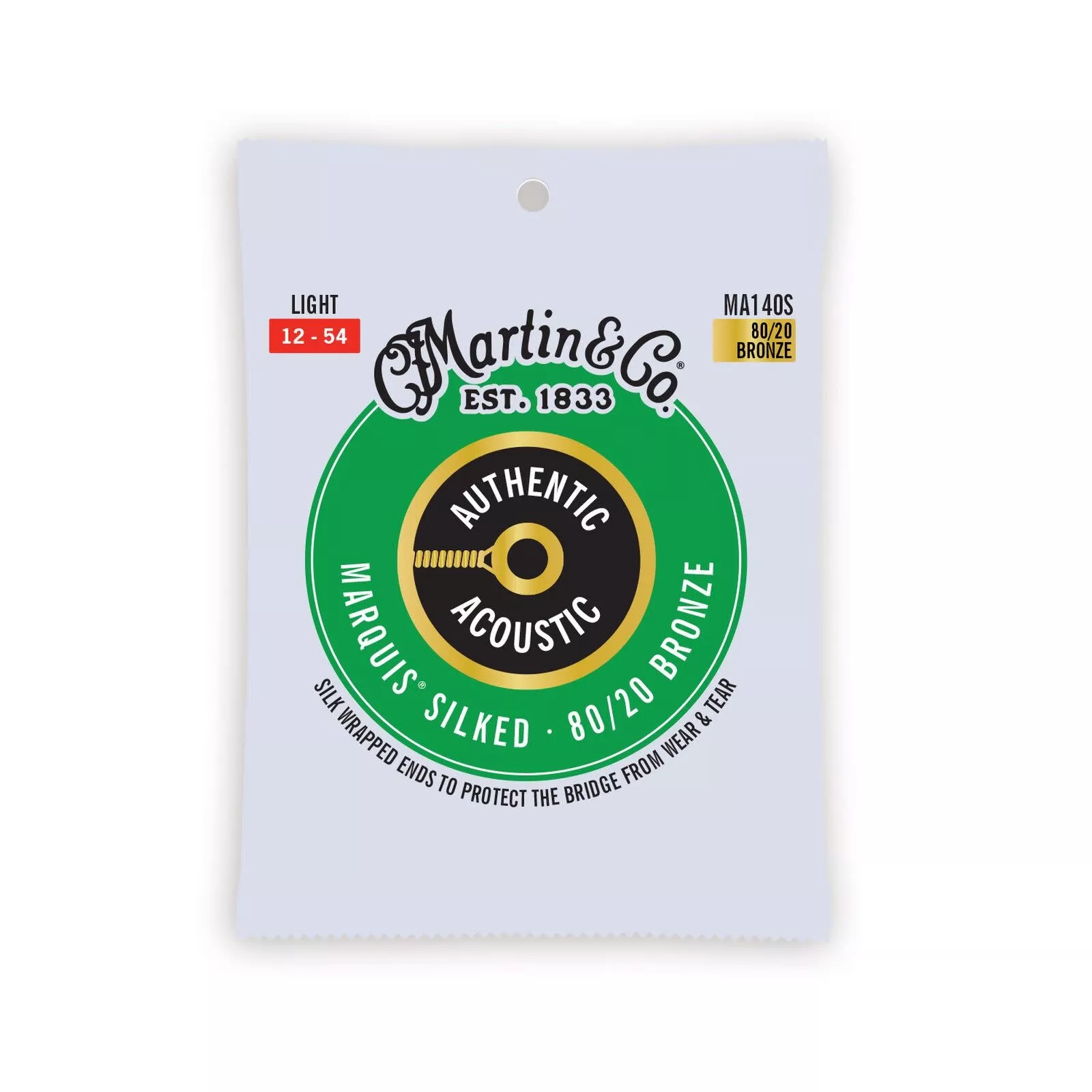 Martin MA140S Authentic Silked, Light, 80/20, 12-54 Gauge