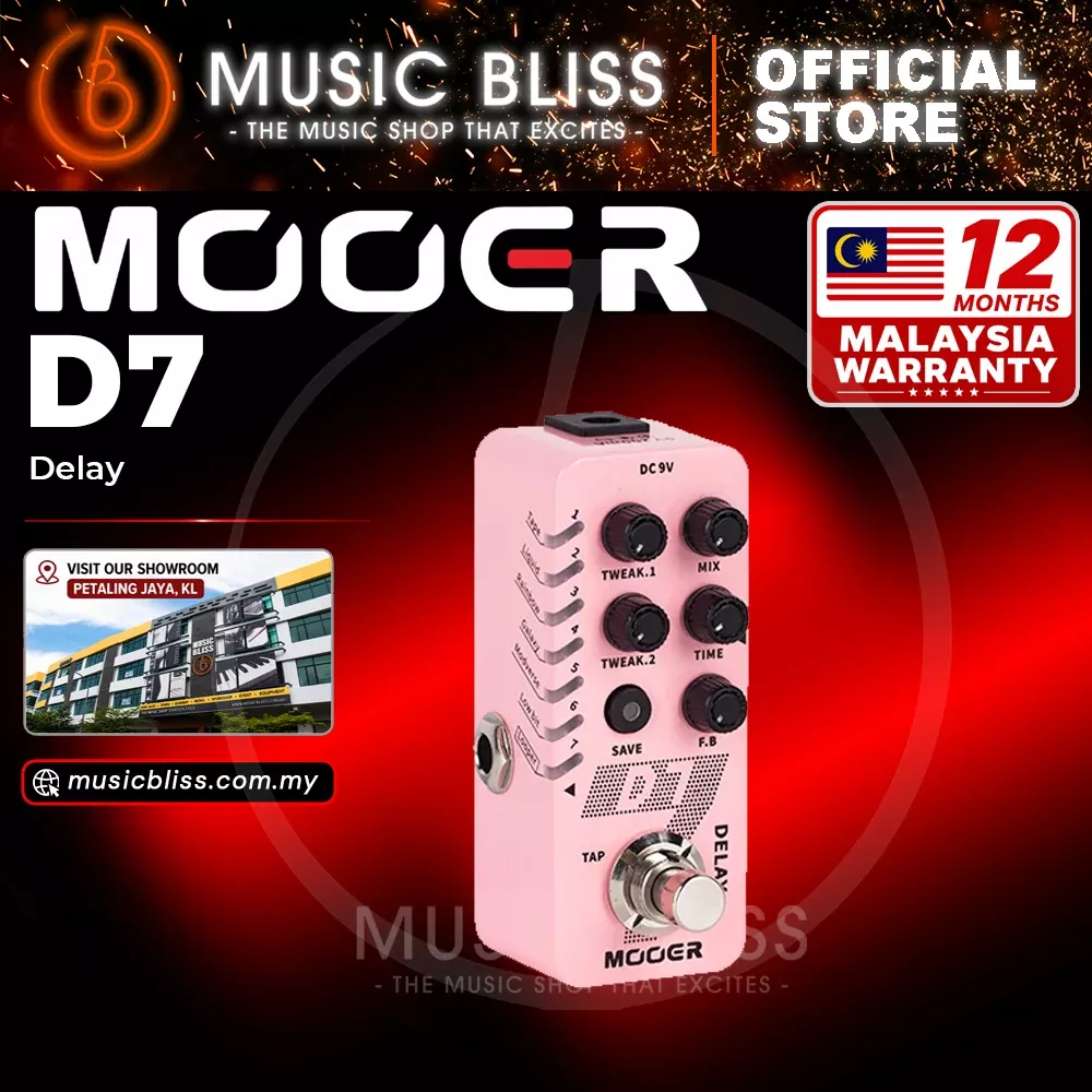 Mooer D7 Delay Pedal Guitar Effects Pedal