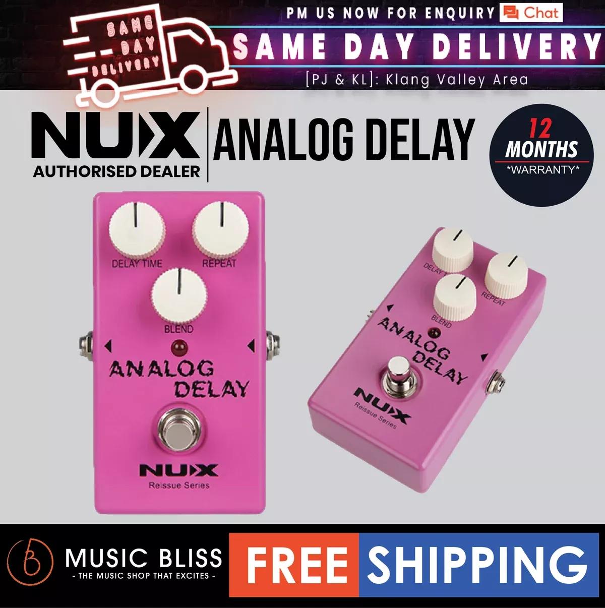 NUX Reissue Series Analog Delay Pedal