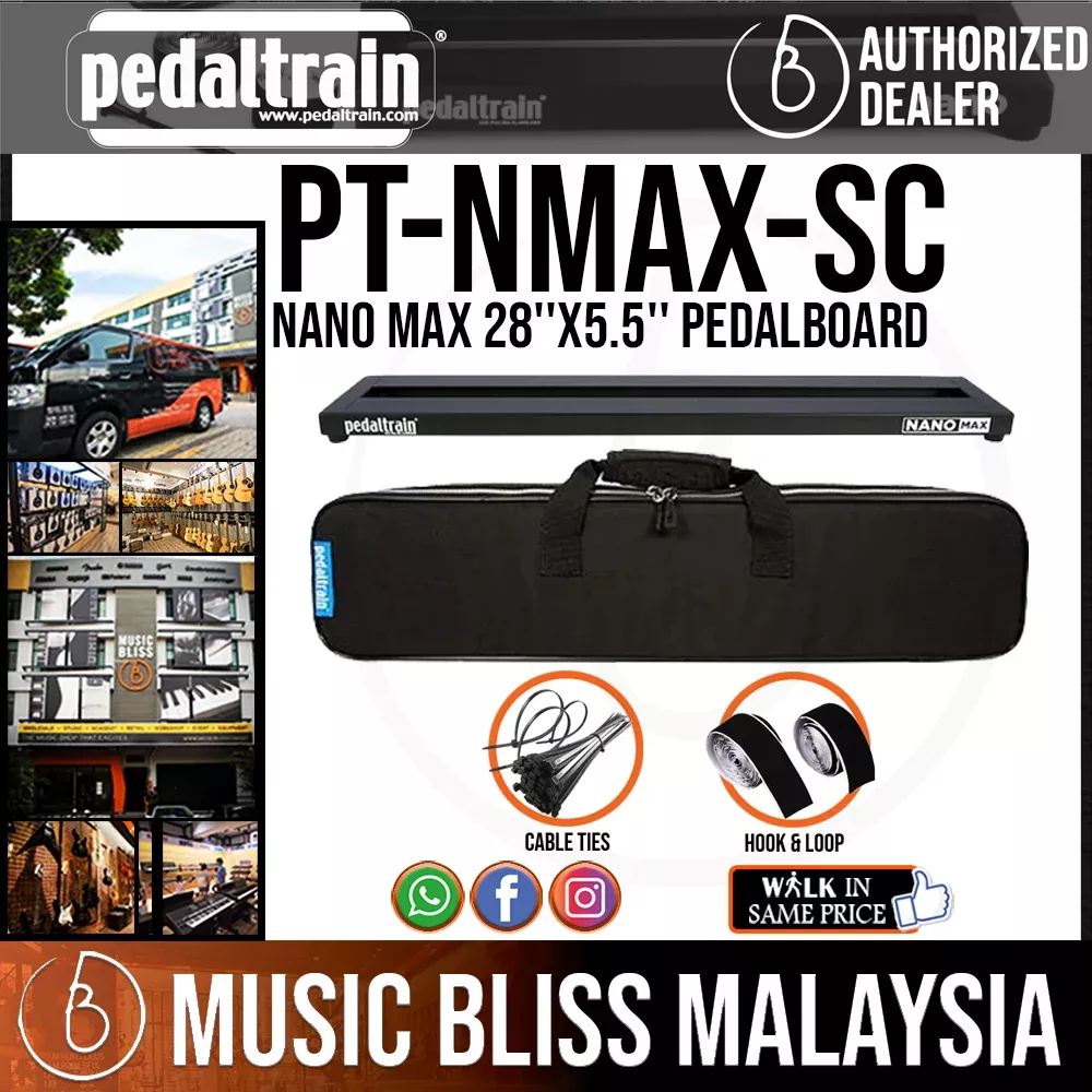 Pedaltrain Nano MAX 28”x5.5” Pedalboard with Soft Case
