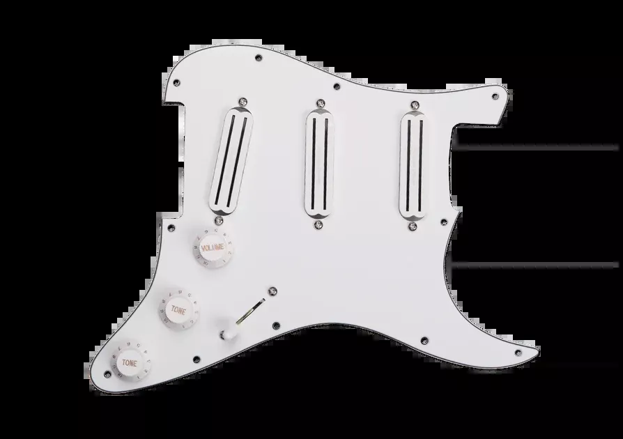 ^PICKGUARD ASSY TRIPLE RAILS WHITE