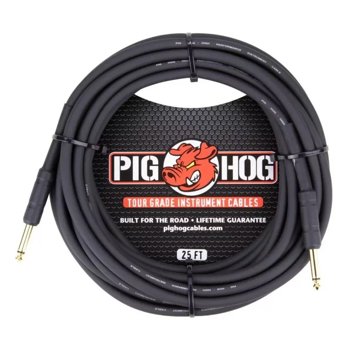 Pig Hog Instrument Cable 1/4″ – 1/4″ Connectors – 25 Feet