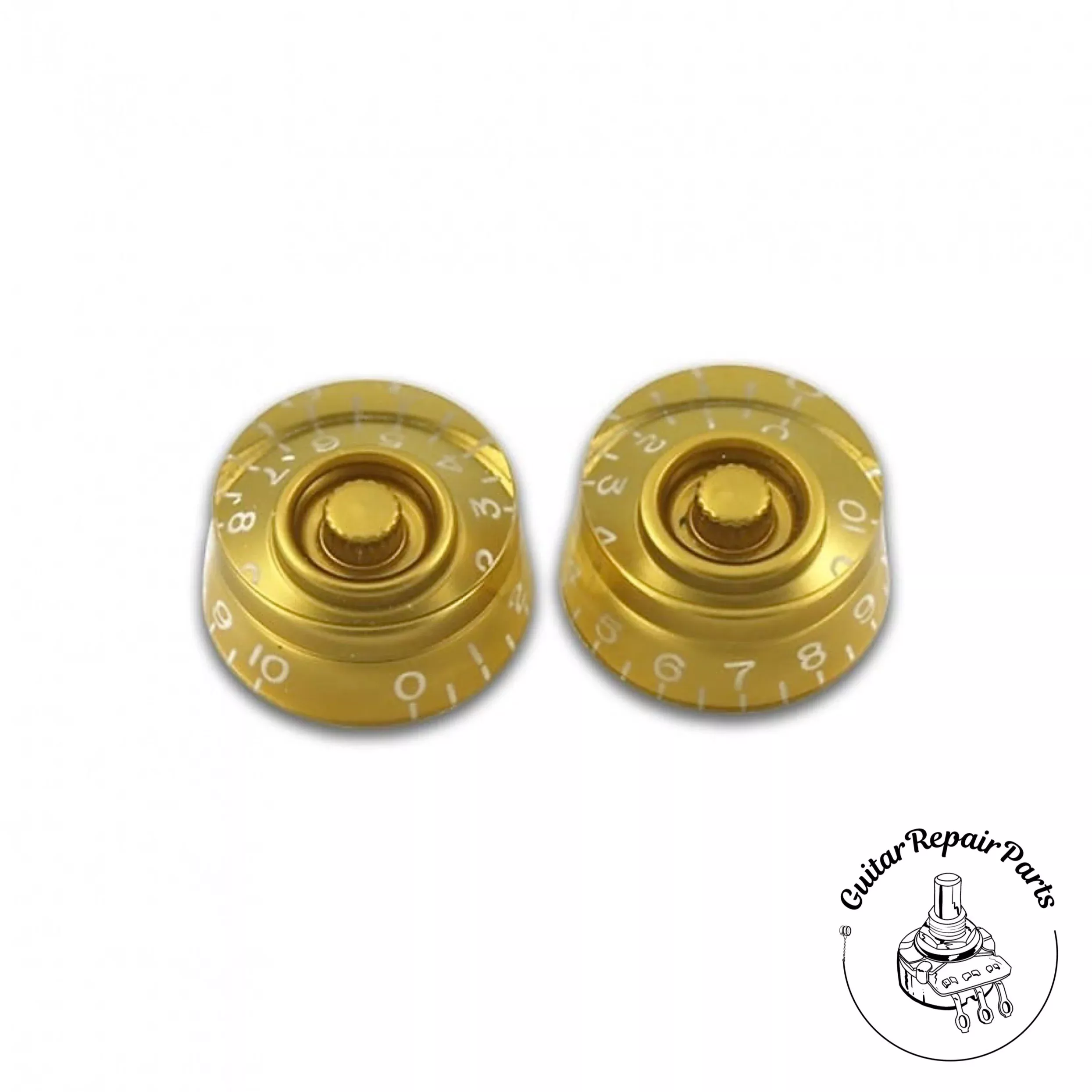 Plastic Speed Knobs, Fits Course-Splined Split-Shafts (2 pcs) – Gold