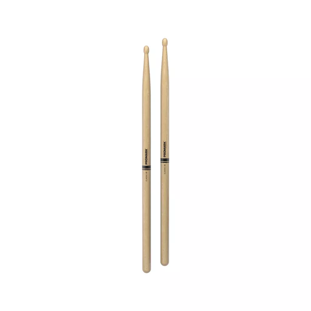 Promark TX2BW Hickory 2B Drumsticks, Wood Tip