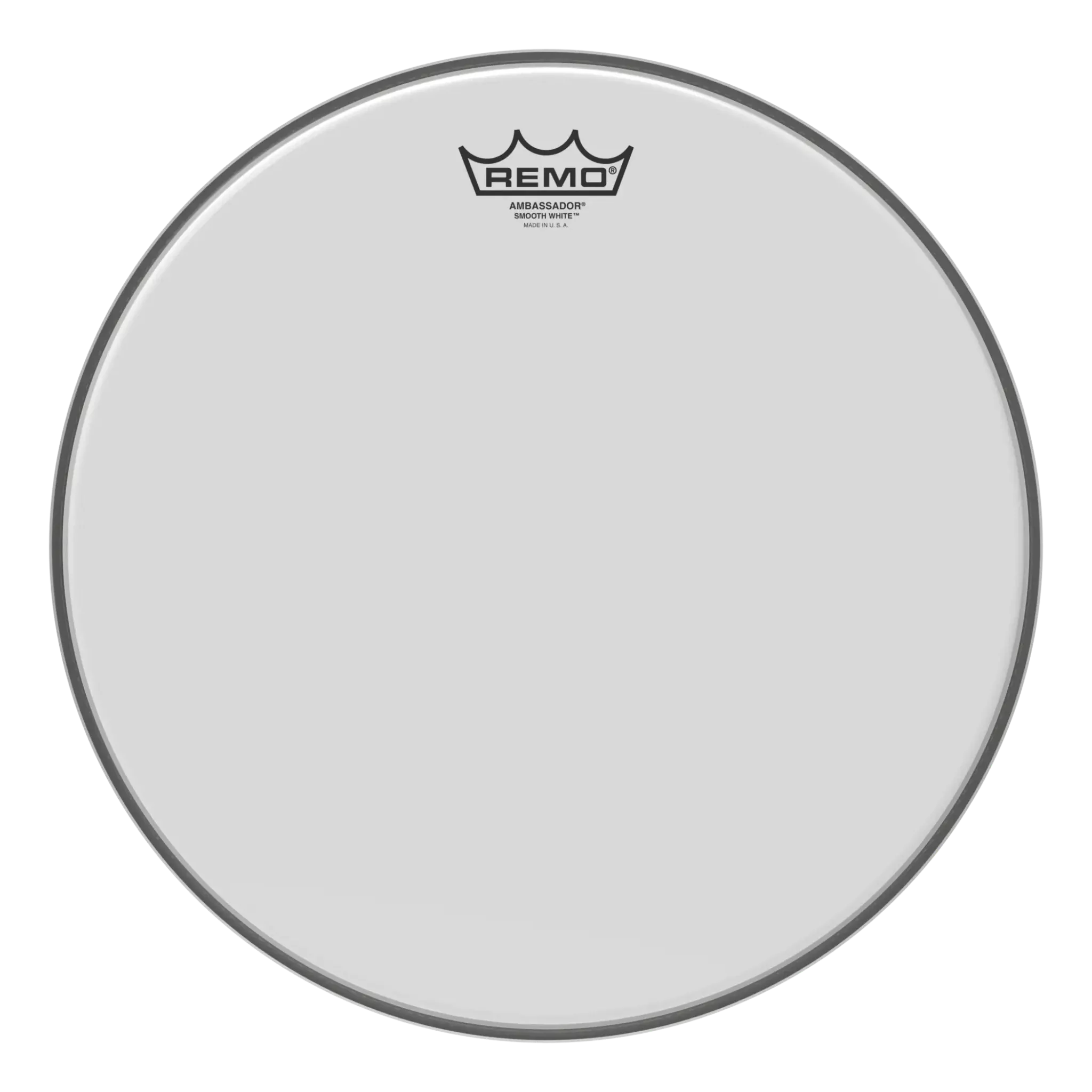 Remo Ambassador Smooth White Tom Drumheads – 8″–18″ (SKU: BA-02xx-00)