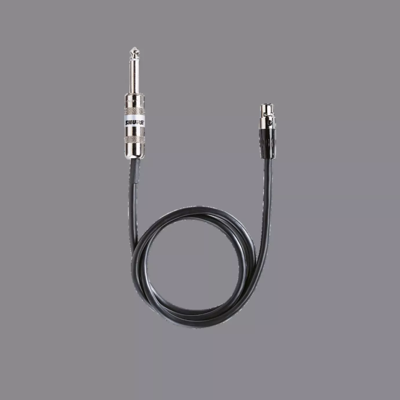 Shure WA302 2' Instrument Cable, 4-Pin Mini Connector (TA4F) to 1/4" Connector