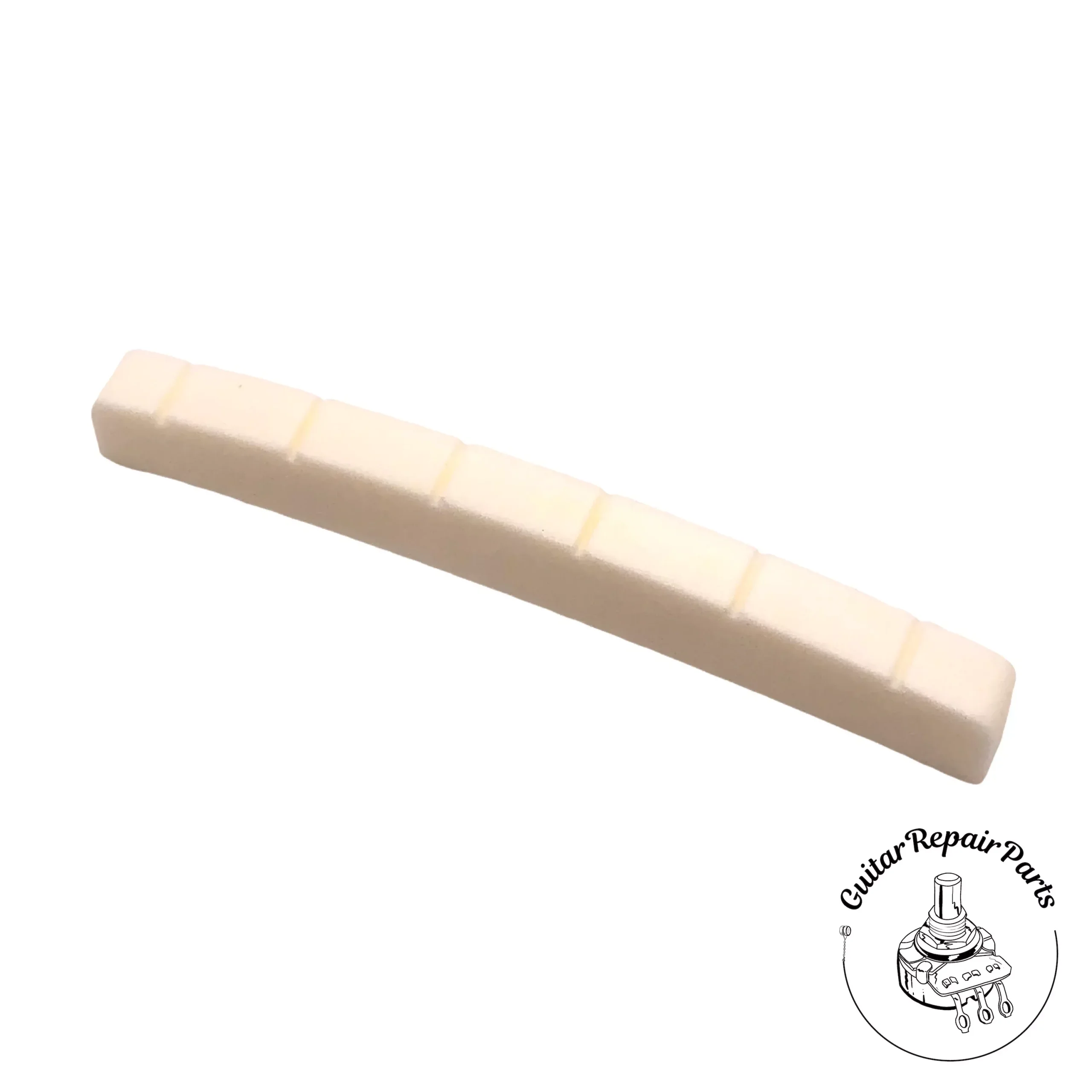 Slotted Bone Nut For Strat or Tele, 7.25″ Radius – Bleached Bone