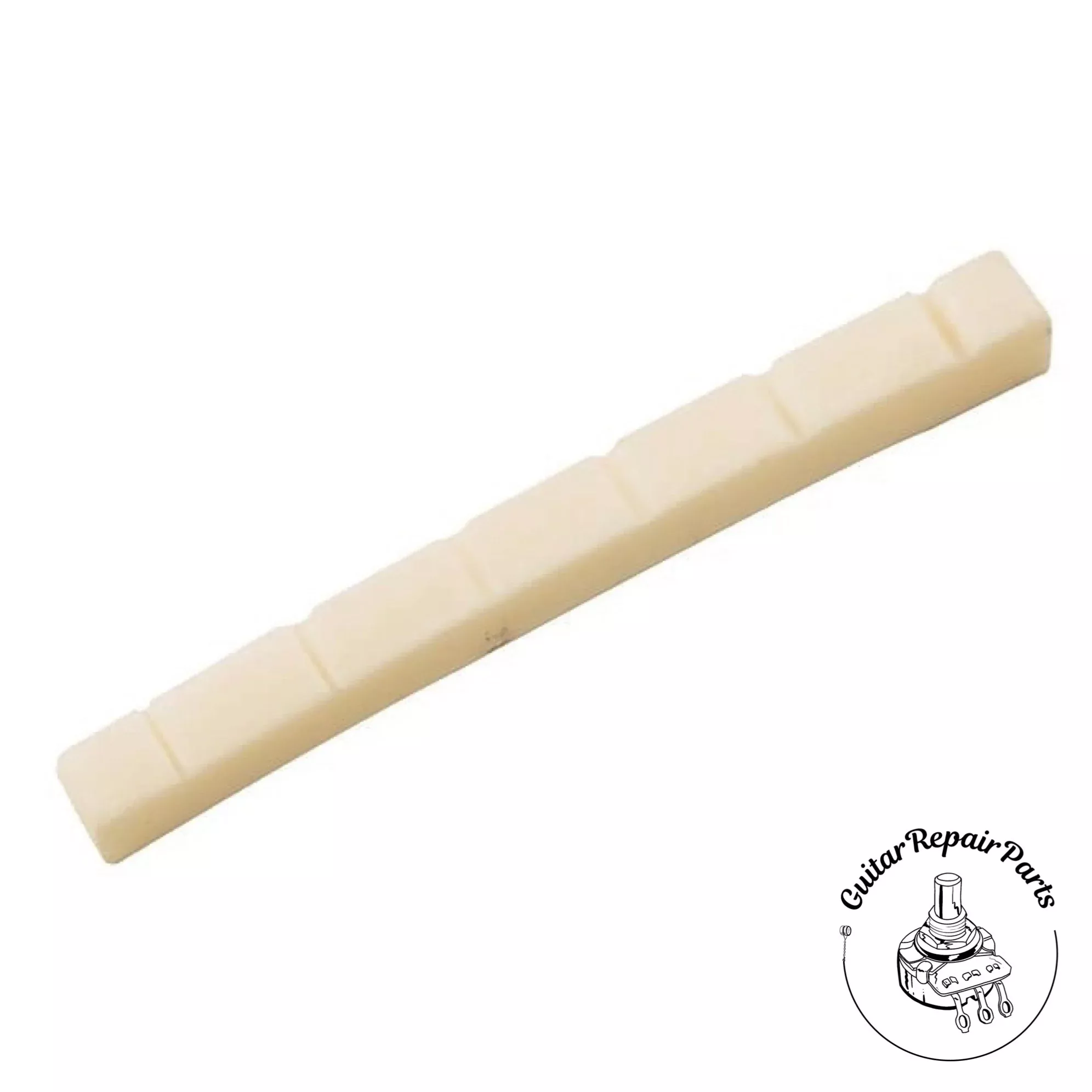 Slotted Nut For Strat or Tele Guitar w. Flat Bottom 42mm – Bleached Bone