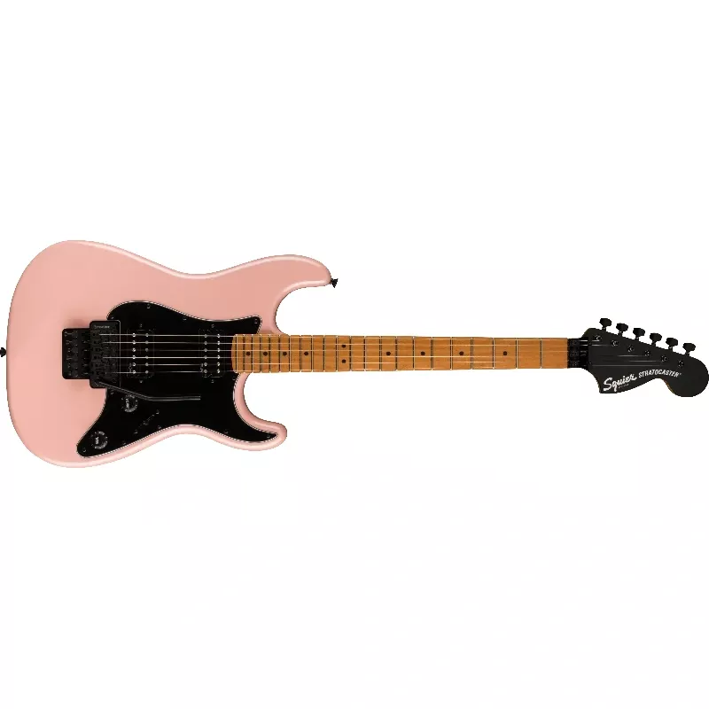 Squier Contemporary Stratocaster HH FR, Roasted Maple Fingerboard, Black Pickguard, Shell Pink Pearl