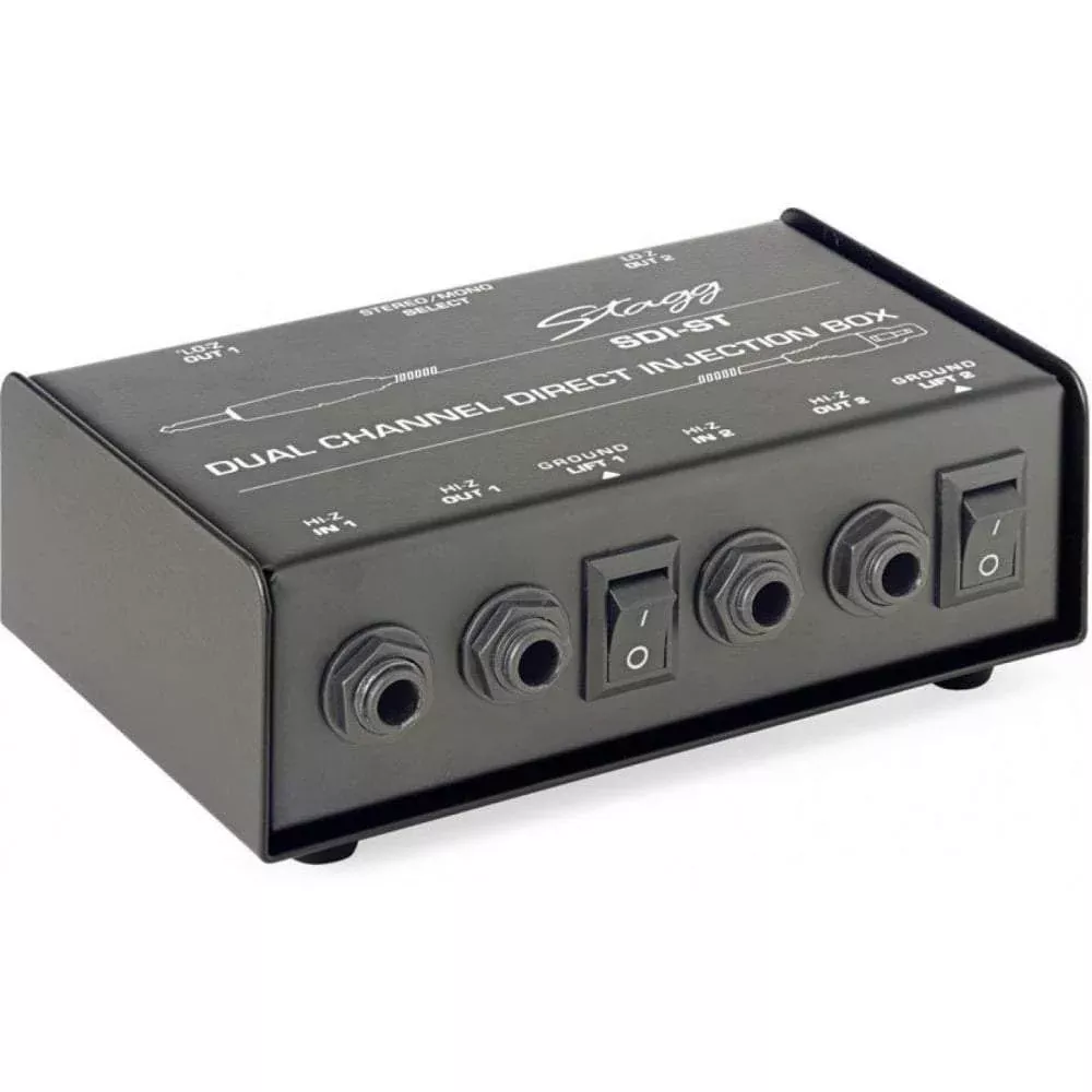 Stagg SDI-ST Dual Channel Direct Injection DI Box With Stereo/Mono Switch