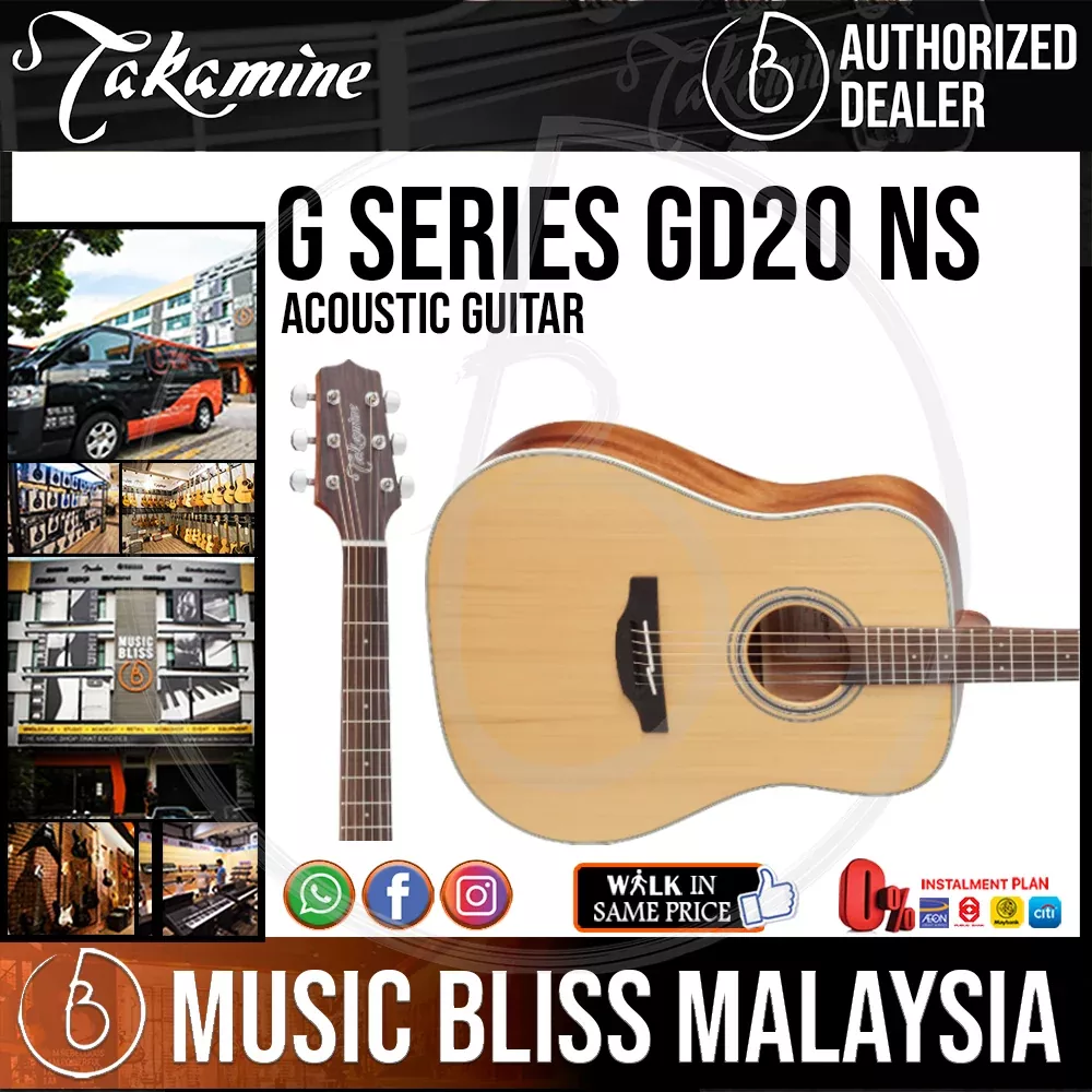 Takamine GD20 – Natural 6-string Acoustic Guitar with Solid Cedar Top