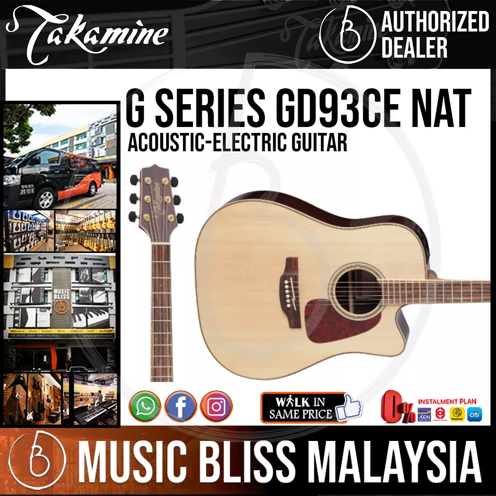 Takamine GD93CE – Natural 6-string Acoustic-Electric Guitar with Solid Spruce