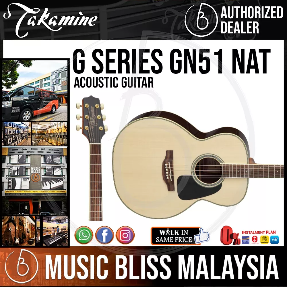 Takamine GN51 – Natural 6-string Acoustic Guitar with Solid Spruce Top