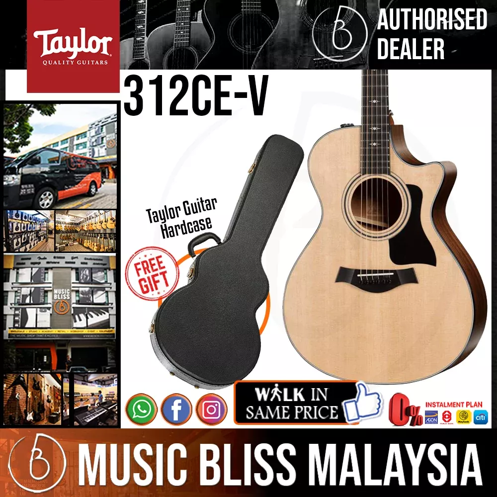 Taylor 312ce V-Class Acoustic-Electric Guitar - Natural